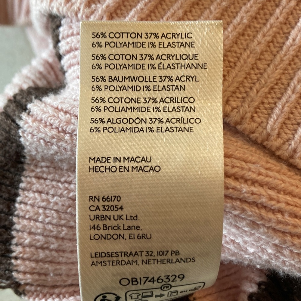 Free People Striped Cropped Sweater Women Size M - Picture 12 of 15